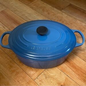 Le Creuset Marseille Blue Oval Dutch Oven 9.5 Quart